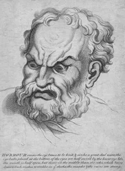 Uomo con espressione di orrore, XVIII secolo