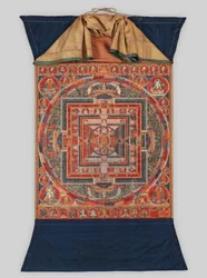 Mandala delle forme di Manjushri, il Bodhisattva della Saggezza Trascendente, fine XIV secolo
