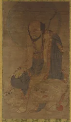 Manjusri e il suo leone, dinastia Ming, 1368-1644