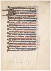 Foglio di manoscritto da un Salterio reale