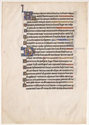 Foglio di Manoscritto da un Salterio Reale, XIII secolo