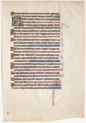 Foglio di manoscritto da un Salterio reale, britannico, XIII secolo
