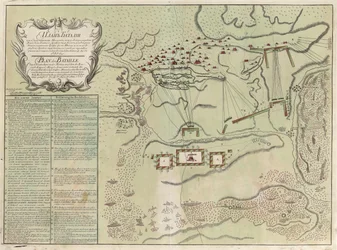 Mappa della battaglia di Savuchny, 1739-1740