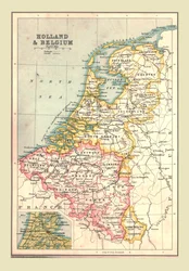 Mappa di Olanda e Belgio