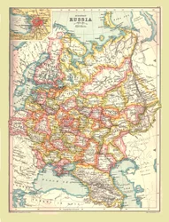 Mappa della Russia, 1902