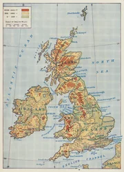 Mappa delle Isole Britanniche, 1910