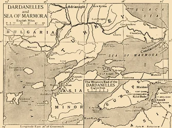 Mappa dei Dardanelli e del Mar di Marmara, c1914, 1920