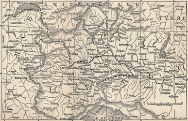 Mappa della campagna di Marengo, 1800, 1896