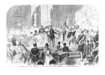Matrimonio del Re del Portogallo, per procura, con la Principessa Stephanie, 1858