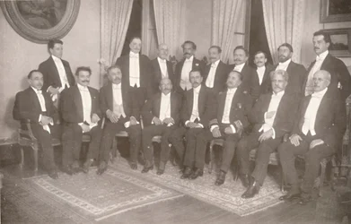 Maresciallo Hermes da Fonseca con i suoi segretari di stato e consiglieri, 1914