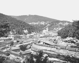 Mauch Chunk, Pennsylvania, con vista su Mount Pisgah, USA, c1900