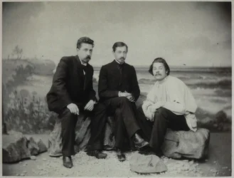 Maxim Gorky, Ivan Bunin e Nikolai Teleshov, 1900