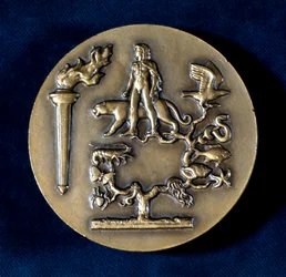Medaglia commemorativa di Jean Baptiste de Monet, Chevalier de Lamarck, biologo francese