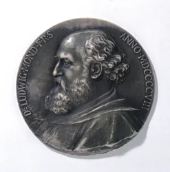 Medaglia raffigurante Ludwig Mond, chimico industriale