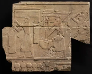Uomini che portano attrezzature funerarie, 667-647 a.C.