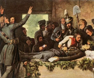 Uomini del Corpo Libero di Lützow con il corpo di Körner