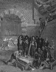 Uomini che fanno una pausa dal caricare i forni, Lambeth Gasworks, 1872