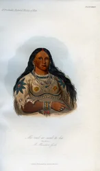 Mi-neek-ee-sank-te-ka, Il Visone, Una ragazza Mandan, 1848