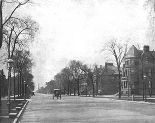 Michigan Avenue, vista verso sud, Chicago, Illinois, USA