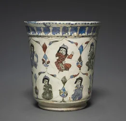 Bicchiere Minai con principi seduti, 1180-1220