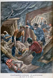 Crollo della miniera, Aniche, Francia, 1900