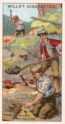 Estrazione della pechblenda, Cornovaglia, Inghilterra, c1916
