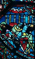Miracolo delle lance fiorite, vetrata, Cattedrale di Chartres, Francia, c1225
