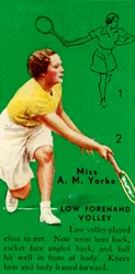 Miss A. M. Yorke - Volée di rovescio bassa, c1935