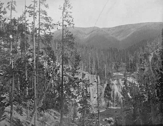 Fiume Missouri, sotto le Great Falls, Montana, c1897