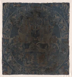 Riproduzione moderna della seta Bahram Gur a Berlino, c. 1895