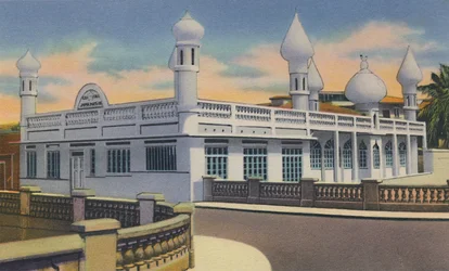 Moschea musulmana, Porto di Spagna, Trinidad, B.W.I., c1940s