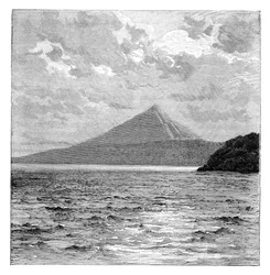 Vulcano Mombacho e le rive del Lago Nicaragua, c1890