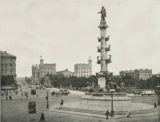 Monumento a Wilhelm von Tegetthoff sul Praterstern, Vienna, Austria, 1895