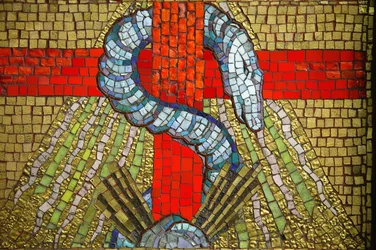 Mosaico. Chiesa di San Biagio. Il serpente Vichy Francia