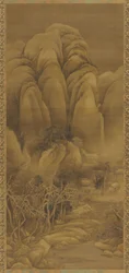 Villaggio di montagna dopo la neve, dinastia Ming o Qing, XVII secolo