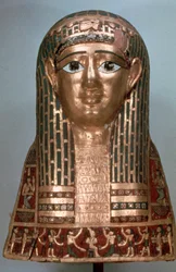Maschera di mummia di una signora, periodo tardo, 1085-332 a.C.