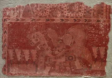 Frammento di murale con uomo d