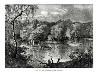 Fiume Murray, Victoria, Australia, 1877