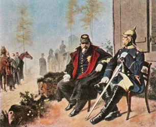 Napoleone III e Bismarck al cottage dei tessitori a Donchery, 2 settembre 1870