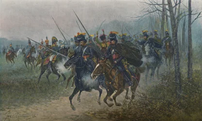 Napoleone e il suo staff sorpresi dai cosacchi