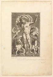 Nettuno tra due cavalli marini, ca. 1560-80