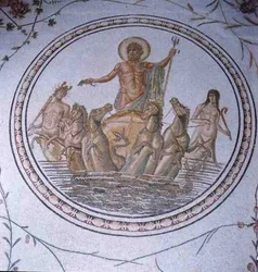 Nettuno sul suo carro, con ippocampi e tritoni