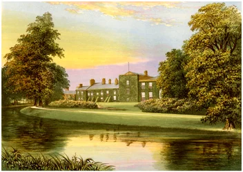 Netherhall, Cumbria, casa della famiglia Pocklington-Senhouse, c1880