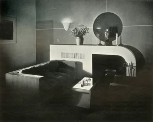 Attico di New York di Raymond Loewy, progettato da lui stesso - Camino, 1937