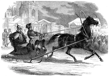 Nicola I, Imperatore di Russia, nella sua droshky, San Pietroburgo