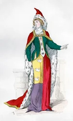 Nobile donna del tempo di Carlo V di Francia