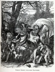 Baroni normanni che assalgono viaggiatori, 1882