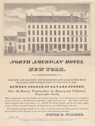 North American Hotel, New York, aprile 1832