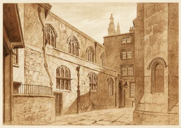 Lato nord della Cappella di Guildhall, Città di Londra, 1886