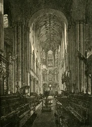 Cattedrale di Norwich. Il coro, vista verso est, 1898
